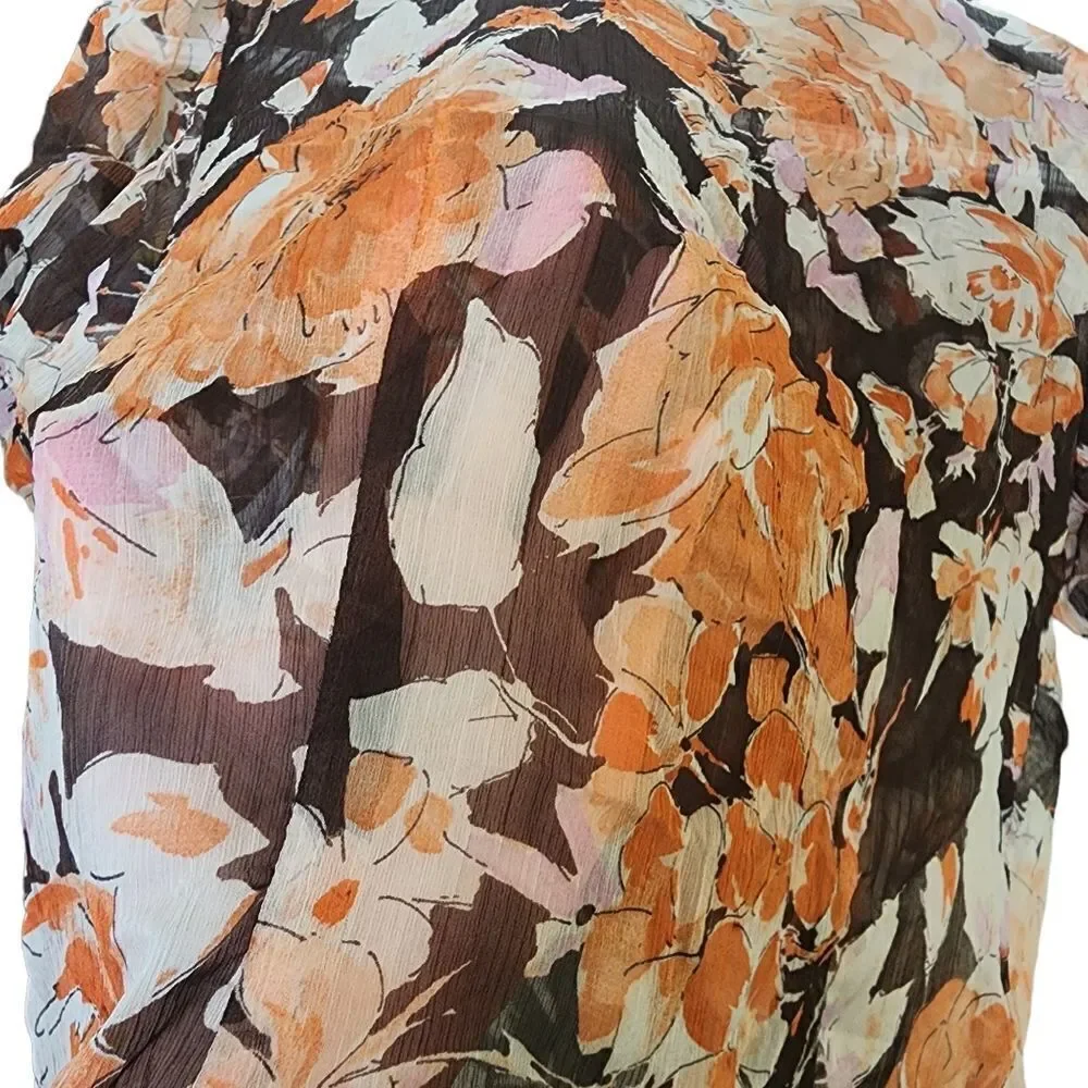 Lauren Ralph Lauren Sheer Floral Top - Picture 4 of 5